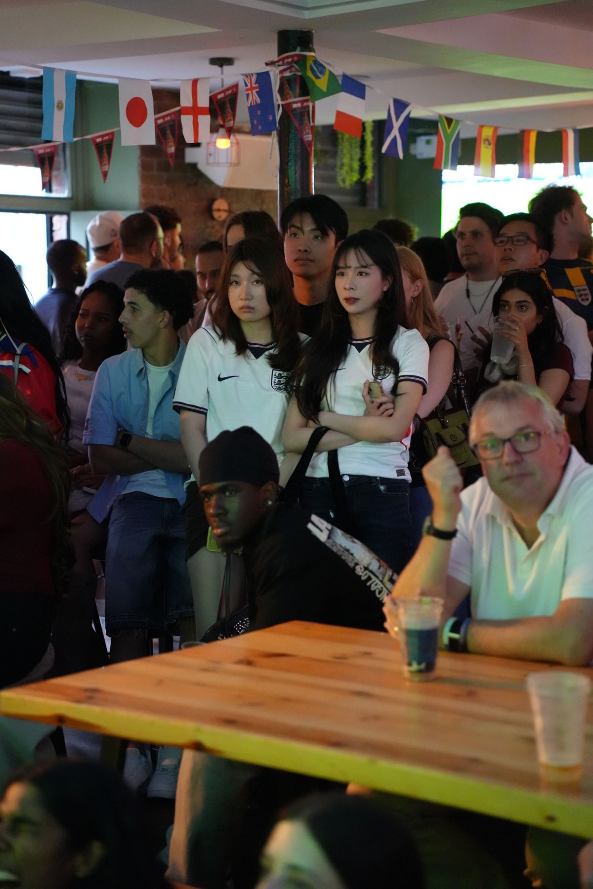 a full bar watching the World Cup